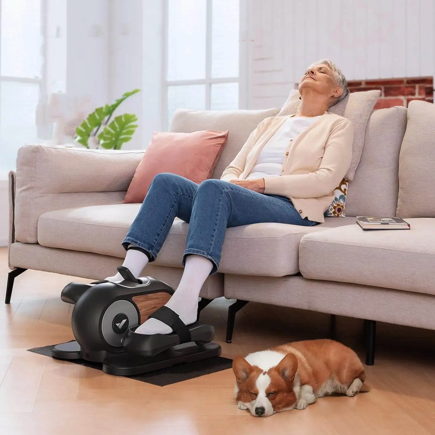 MERACH Under Desk Home Use Compact Elliptical Machine For Seniors