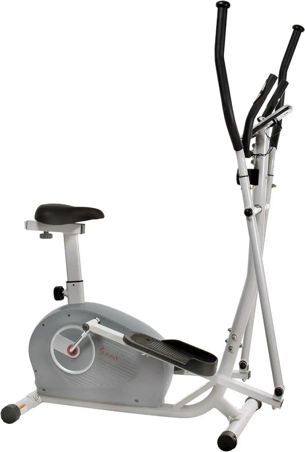 Sunny Health & Fitness 2-in-1 Compact Elliptical - Adjustable Seat For Seniors