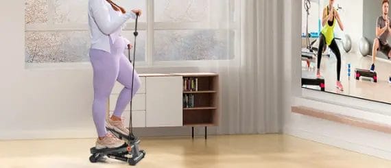 compact elliptical stepper