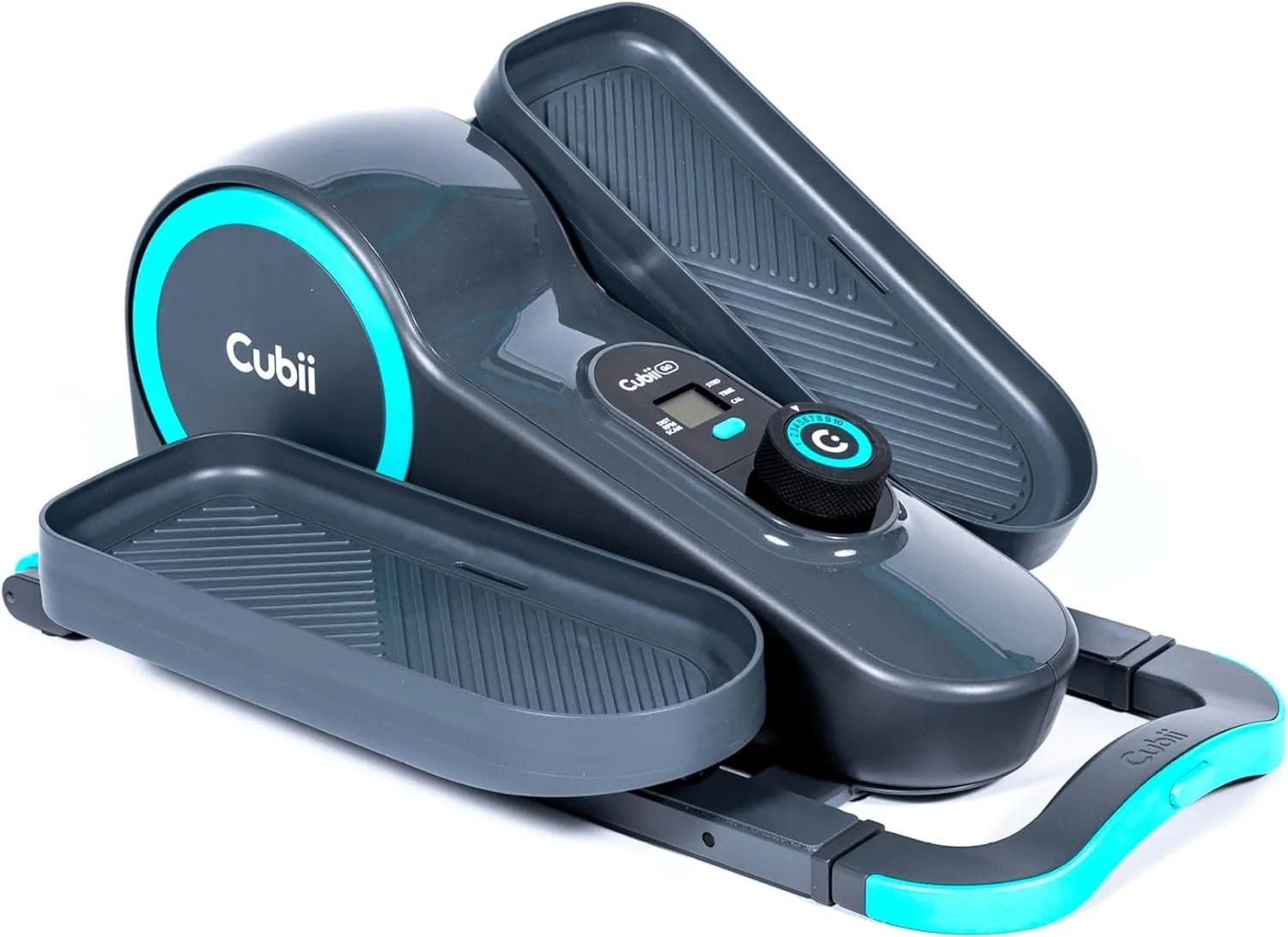 Experience seamless exercise with the Cubii GO Under Desk Elliptical Bike. Its LCD screen keeps you informed of your progress, and the adjustable resistance offers versatile workout options. Designed for practicality, this exerciser includes built-in wheels and a portable expanding handle, making it easy to transport and store, perfect for any home office setup.