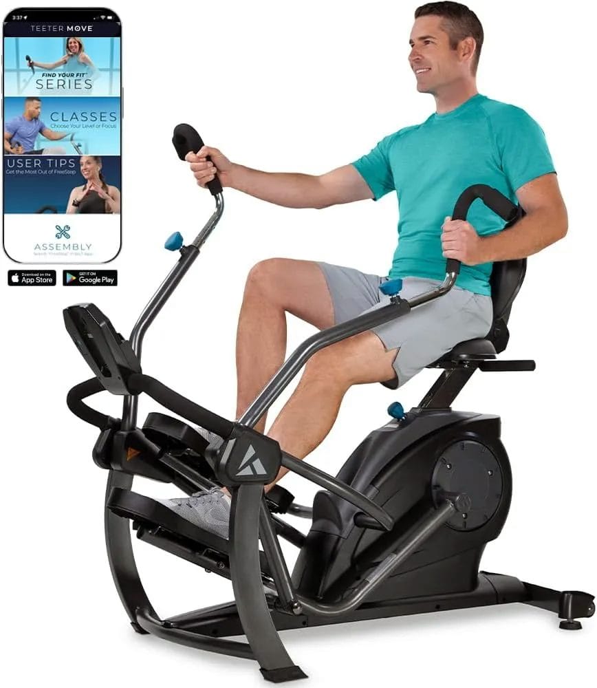 FreeStep LT1 Recumbent Cross Trainer Stepper - Zero-Impact Exercise Pateneted Physical Therapy Stride Technology, Whisper-Quiet, Multi-Position Arms