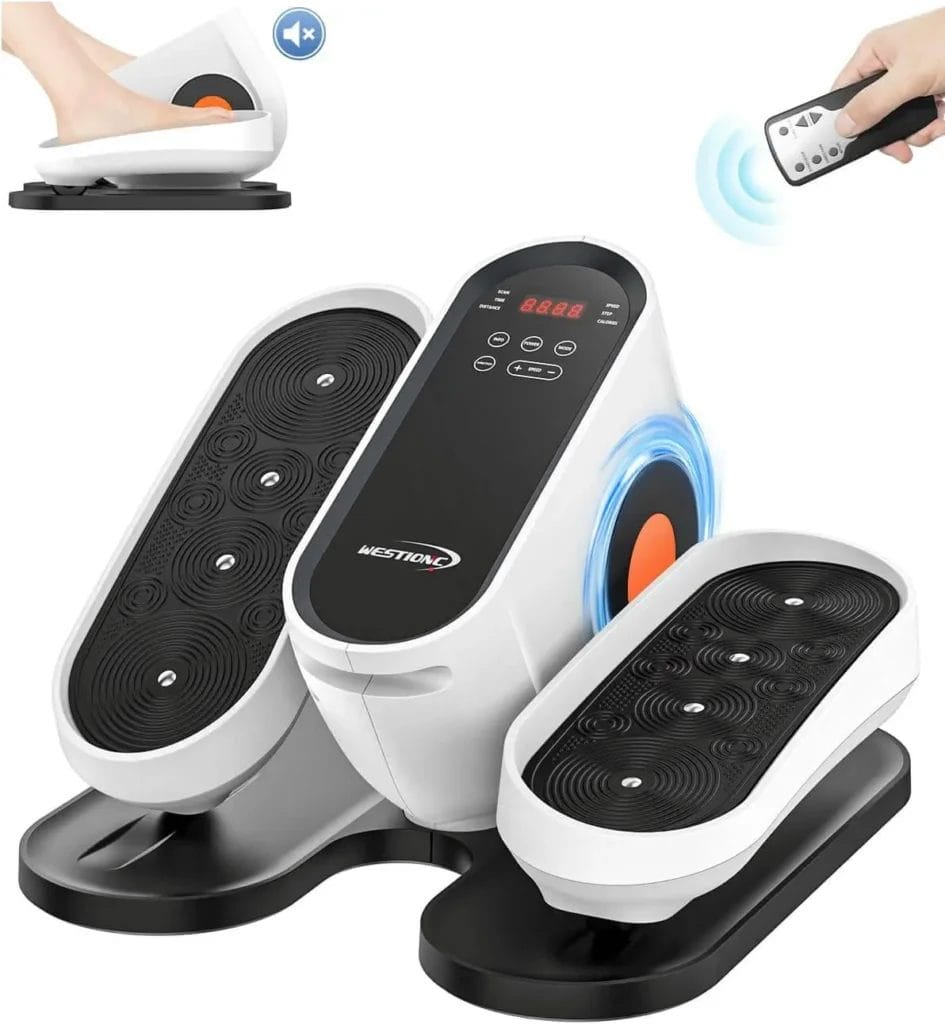 HJDFGSS Under Desk Elliptical Machine, Electric Ellipse Leg Exerciser While Sitting for Seniors Adults, Leg Ercise Pro, Leg Exerciser While Sitting, Home Use Seated Ellipse Leg Exerciser