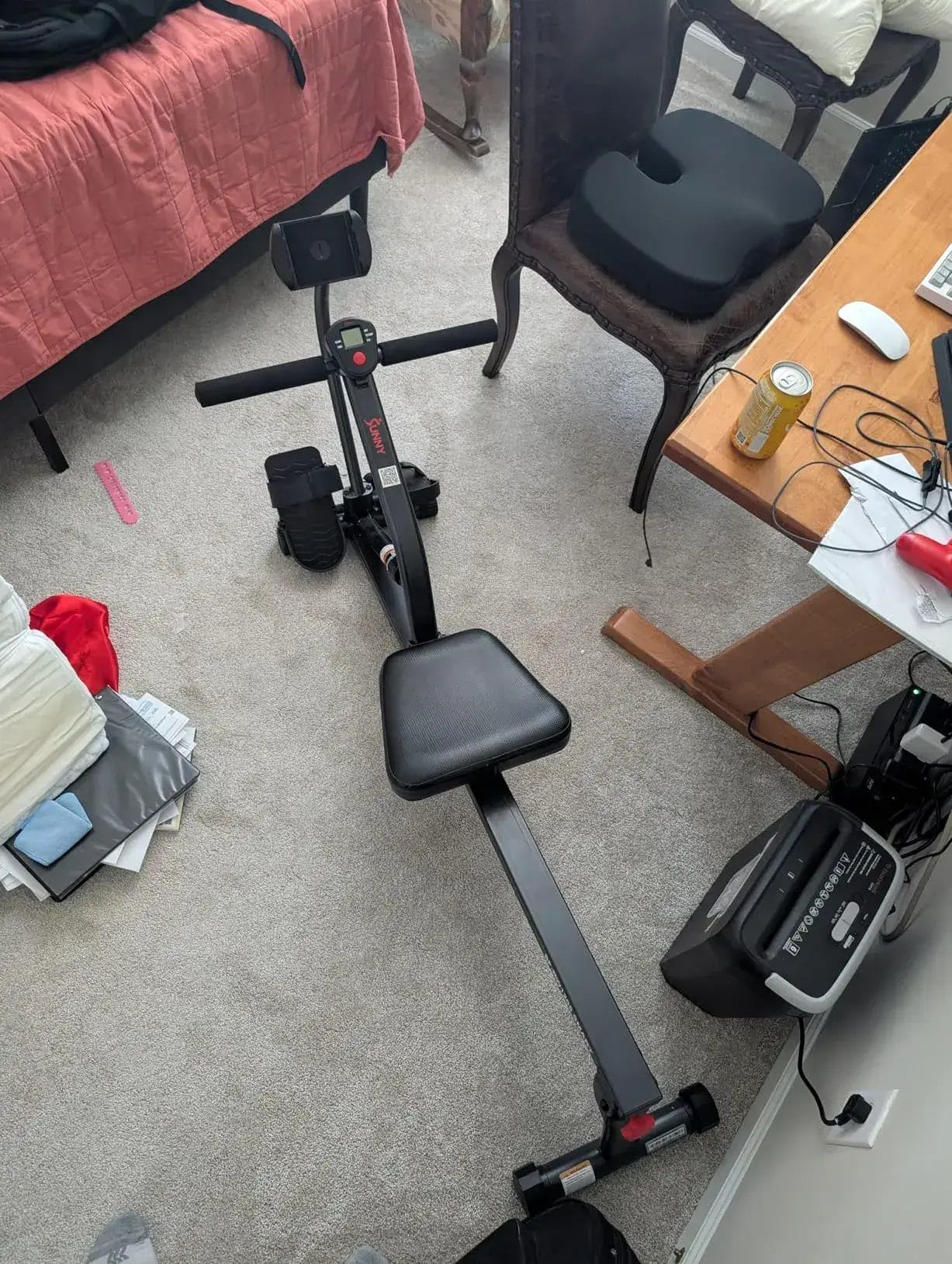 Sunny Health & Fitness Compact Adjustable Rowing Machine consumer reports from Amazon