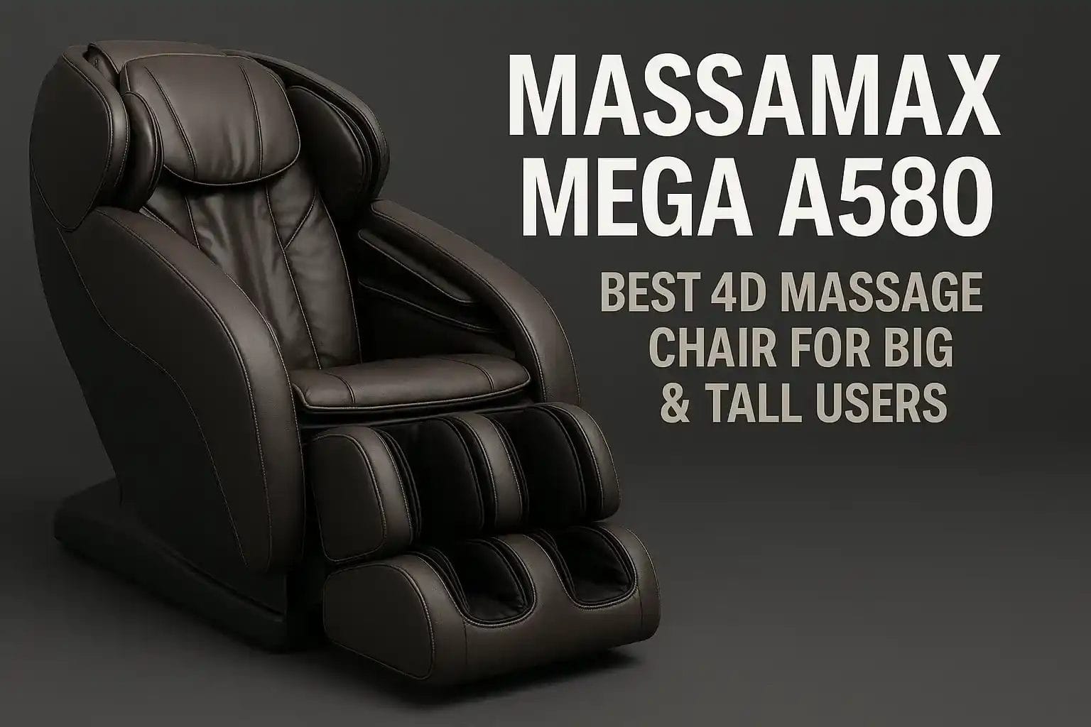 Massamax Mega A580: Best 4D Massage Chair for Big & Tall Users Massamax Mega A580 review: 4D massage chair with SL-track, zero-gravity recline, yoga stretch & 22 programs. Built for big & tall users up to 380 lbs. Full specs & pros/cons.